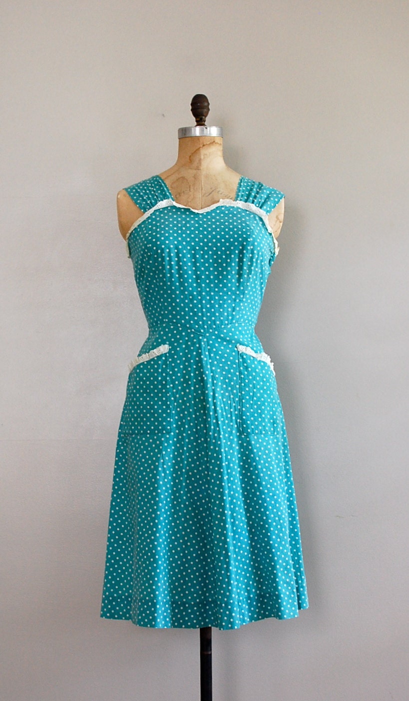 vintage 1940s Freshwater pinafore dress