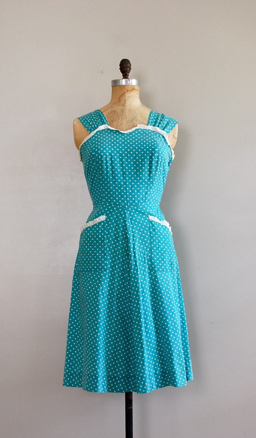 Vintage 1940s Freshwater Pinafore Dress