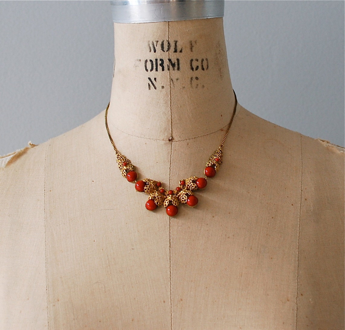 vintage art deco necklace / 30s jewelry / 1002nd Night