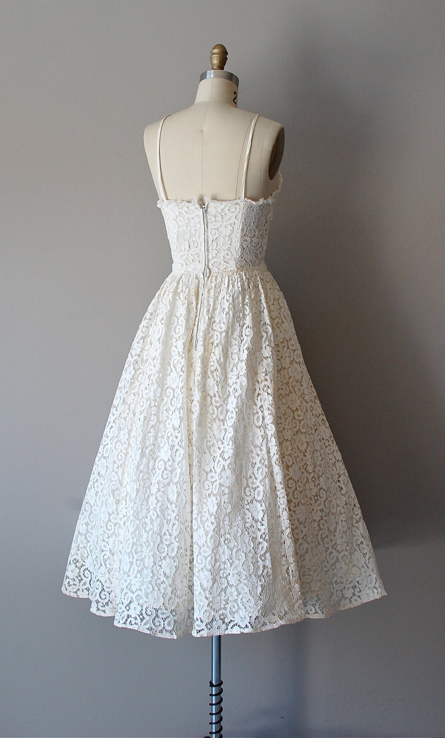 50s lace wedding dress / 1950s wedding dress / Calla Lace