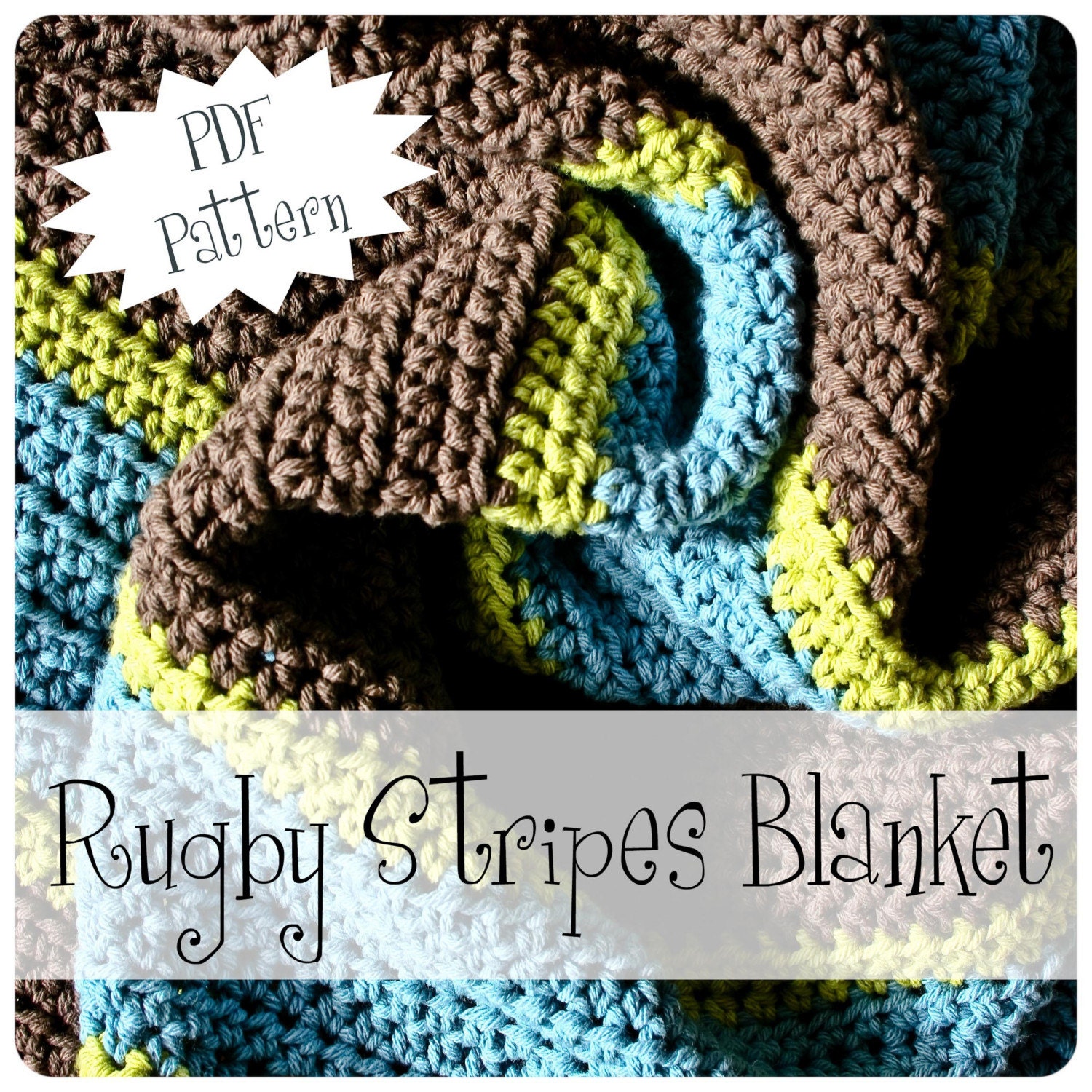 Rugby Stripes Blanket Crochet Pattern