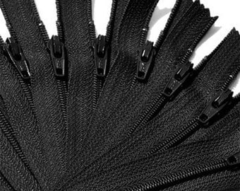 6 Inch Black 50 Zippers Wholesale YKK Zippers~ Closed End~ZipperStop Wholesale Authorized Distributor YKK®