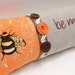 hand embroidered bee pillow "be my honey"