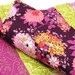 baby girl quilt- purple, green and coral floral- "Enchanted Garden"