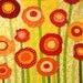 poppy quilt -baby/ wall art quilt- ''Poppies Full of Sunshine''