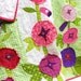 Baby quilt- wall art quilt - "Hollyhock Garden" appliqued crib quilt, nursery, hand-embroidered, READY TO SHIP