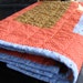 CLEARANCE baby quilt- preemie /stroller/ car seat Orange and blue