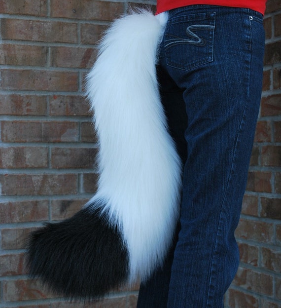 White Fox Tail 28-30'' very fluffy