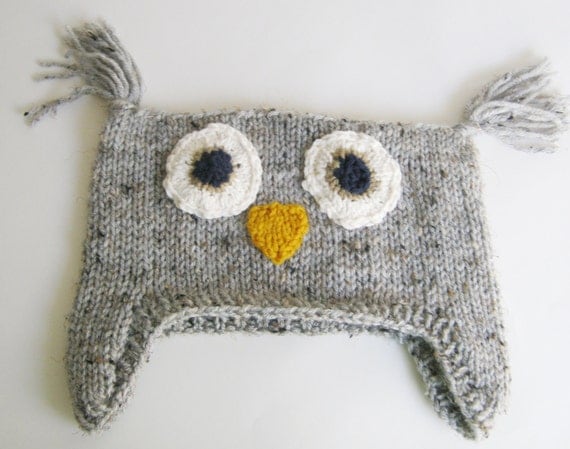 PDF PATTERN KNITTING Tweedy Owl Hat