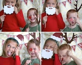 Holiday Christmas Santa Claus Printable PHOTOBOOTH PROPS - EDITABLE Text Instant Download Il_170x135