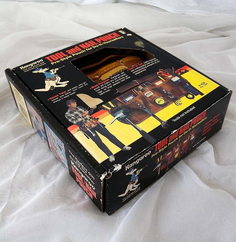 Vintage Action Leathercraft kangaroo Tool and Nail Pouch 1980s