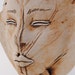 ceramic leaf mask life sized wall art clay large face garden decor sculpture