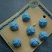 Vintage LATEST STYLE Brand Buttons 7 Blue Buttons on Card