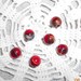 Beads, Red Glass, Vintage