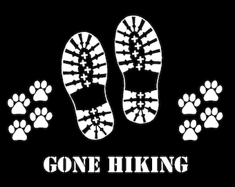 Hiking Boot Car Decal Sticker Custom Made Can Personalize