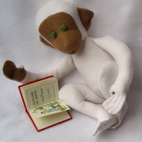 organic stuffed monkey