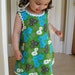 toddler girls mod organic dress in summer flowers (as seen in Peppermint Magazine)