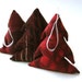 recycled kimono silk tree ornament / vintage red japanese eco christmas decoration (5 left) READY TO SHIP