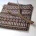 baby quilt organic tribal bedding / vintage African brown and white (last 1 - READY TO SHIP)