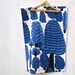 BABY QUILT Marimekko organic baby bedding / modern sapphire blue woodland pine trees (LAST 1 - Ready to Ship)