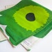 Modern Baby Burp Cloths - ORGANIC Marimekko Poppy set of 2 in Kelly Green and Lime for Eco Friendly Kids (Ready to Ship - only one)