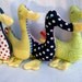 upcycled duck baby rattle toy \/ eco organic and vintage