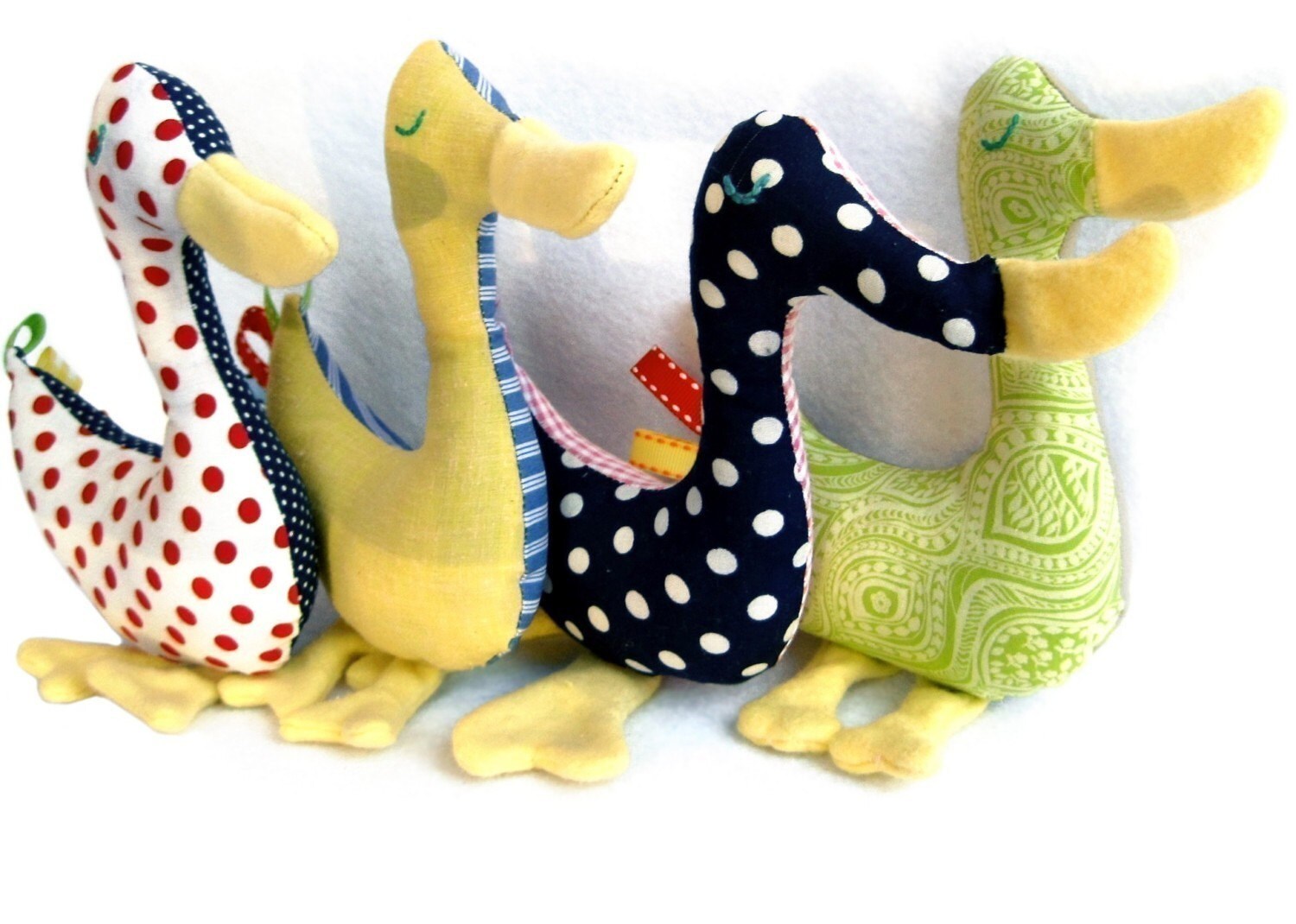 BABY toy rattle duck organic animal / eco friendly kids