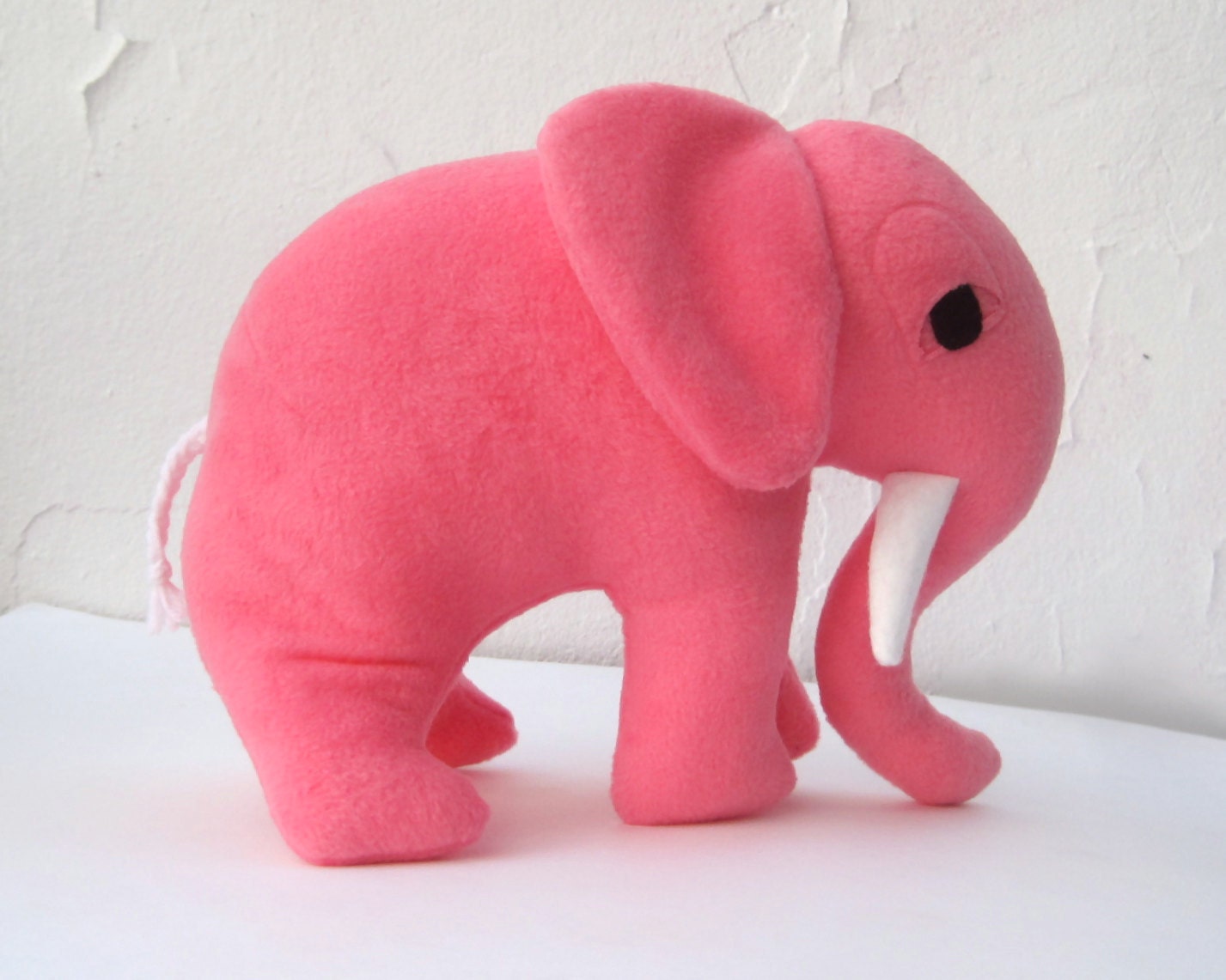 Giant Elephant TOY Stuffed Animal in Sweet Pink / Petaluma the