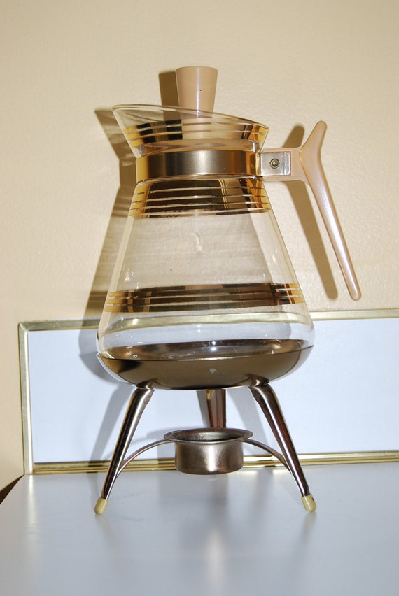 Vintage Art Deco 1950's Inland Glass Carafe Coffee Maker