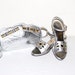 Vintage Shoes with Purse Silver Party 80s
