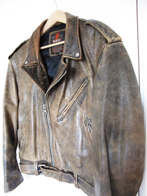 Vintage Chevignon leather biker jacket