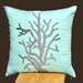 Reef Cushion Cover, 18 x 18 Throw Pillow Cover, Gray Coral, Light Blue Pillow, Nautical Pillow, Decorative Pillow, Home Decor