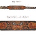 Hand carved dog collar with garden tiger moth butterfly