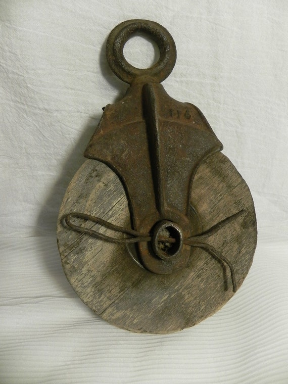 Antique Wooden Pulley block tackle by Chinook203 on Etsy