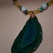 Green Agate Forest Friends African Beaded Necklace
