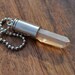 Crystal Bullet Necklace Tangerine Aura Quartz Chrome Upcycled Pendant