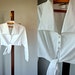 SALE Vintage 90's White Cropped Top Blouse S/M