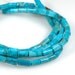 TURQUOISE Tube beads 5mm x 8mm vivid color turquoise cylinder beads - 8 inch strand