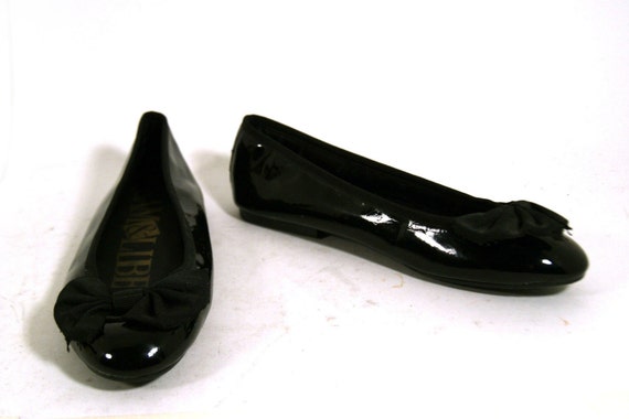 Vintage Sam and Libby Patent Leather Ballet Flats Shoes with