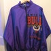 Loony Tunes Taz / Chicago Bulls Pullover Windbreaker Iridescent Purple
