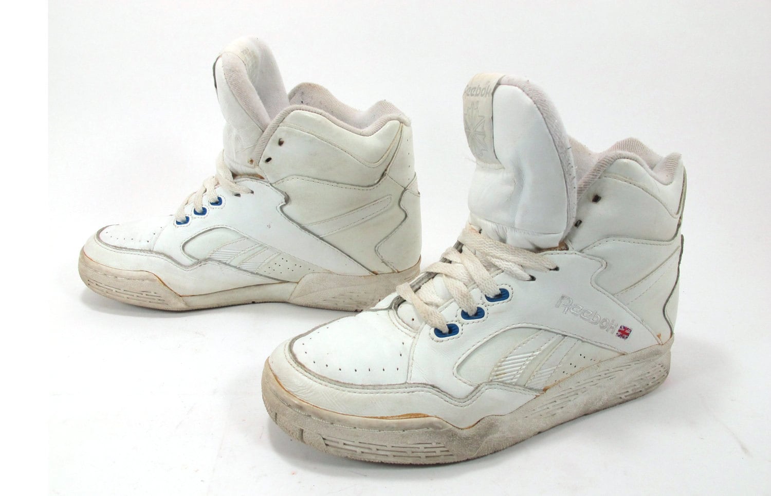 Vintage 1980s Reebok High Top Sneakers Trainers Size by Kokorokoko