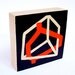 original abstract painting, architecturally inspired, contemporary with a mid-century modern feel