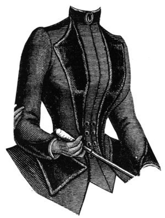 Victorian Ladies 1887 Velvet Lapel Jacket by Ageless Patterns