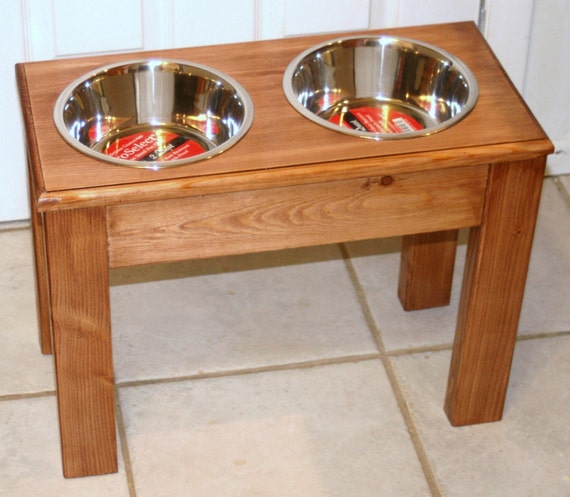 Raised Elevated Dog Food Dish Bowl Large Stand New feed