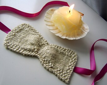 Ruched Eye Sleep Mask - Free Knitting Pattern - Digital PDF or PRINT