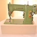 SALE / Vintage Green Singer Sewing Machine