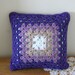 Two sides Violet and Purple crochet pillow