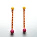 Neon Hand Painted Rhinestone Earrings - Hot Pink, Orange, Yellow, Tom Binns