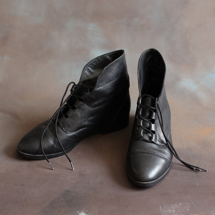 oxford boots women's black