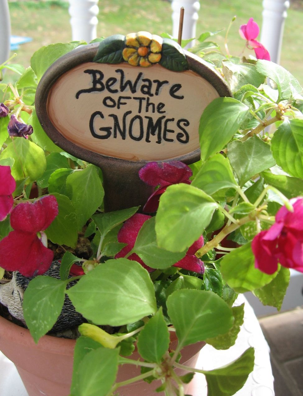 Garden Sign Gnome and Fairy garden sign by EnchantdMushroomLand